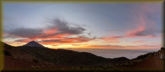 Zonsondergang bij de Teide; Mirador de El Corral del Niño