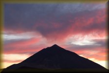 Zonsondergang bij de Teide; Mirador de El Corral del Niño