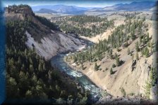 Yellowstone River vanaf Calcite springs overlook